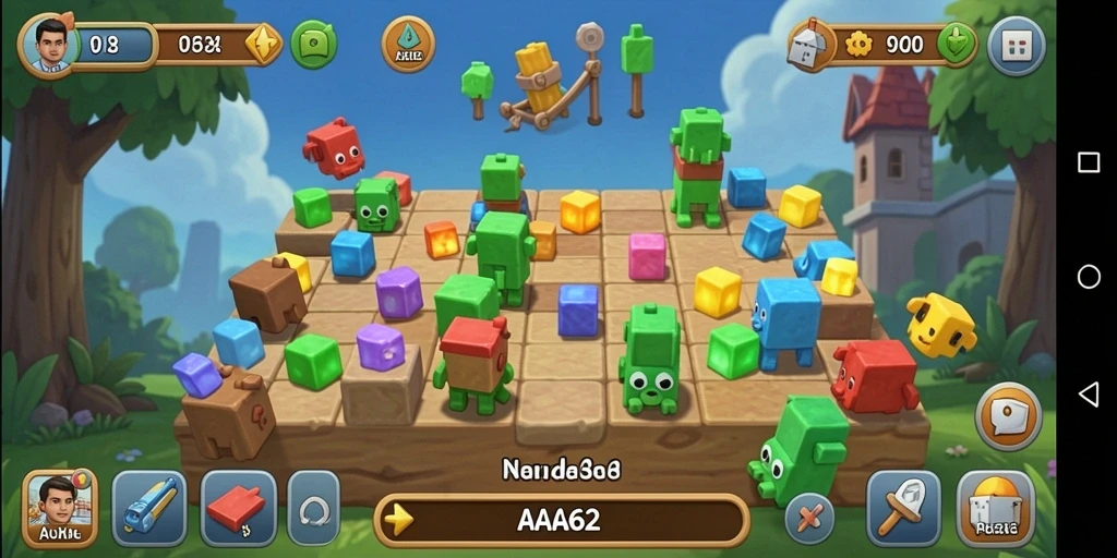 Screenshot gameplay AA62 menampilkan tantangan puzzle yang menarik.