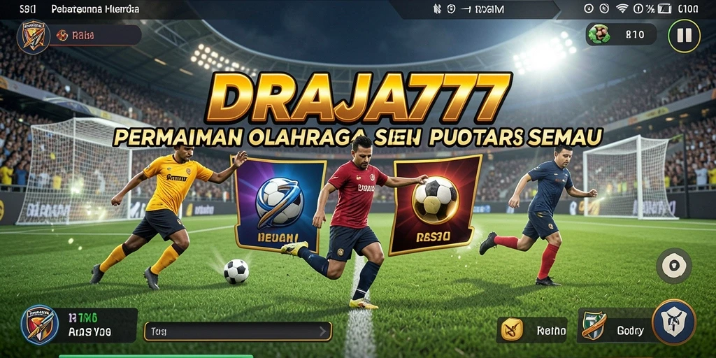 Tampilan menarik dari gameplay olahraga yang seru.