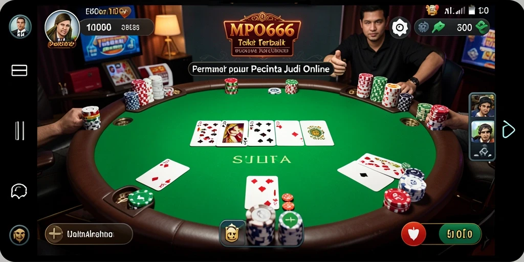 Tampilan gameplay seru dalam permainan poker MPO666.